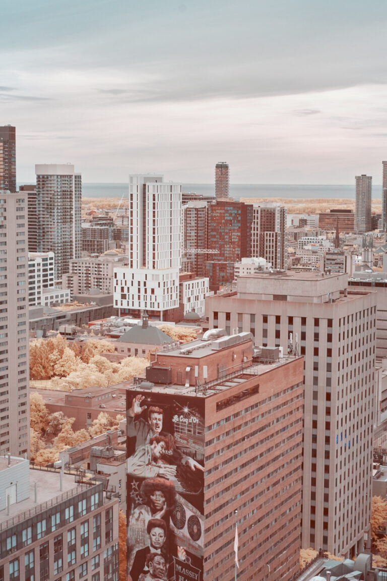 View south from College Street in Toronto